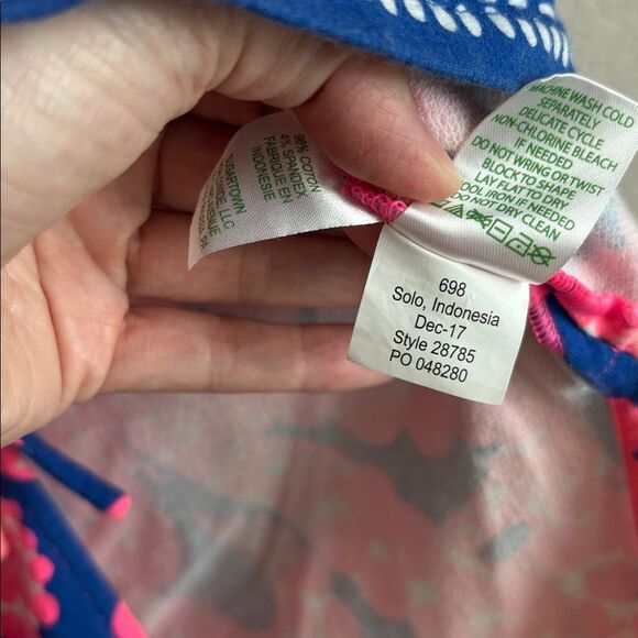 LILLY PULITZER Mini Donna Dress Ikat Blue M’ocean sz Large 8/10 - Picture 6 of 7